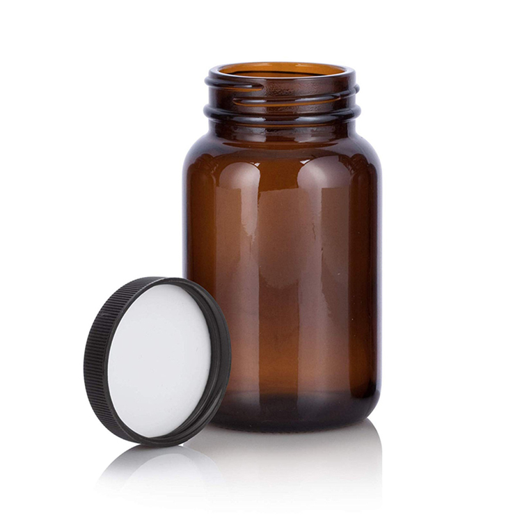 Pharmaceutical amber pill glass bottle/ medicine bottle