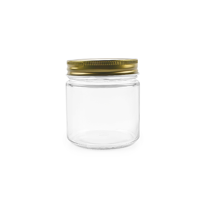 Food grade 4oz wide mouth mason jar glass canning jar with sliver metal lid wholesale