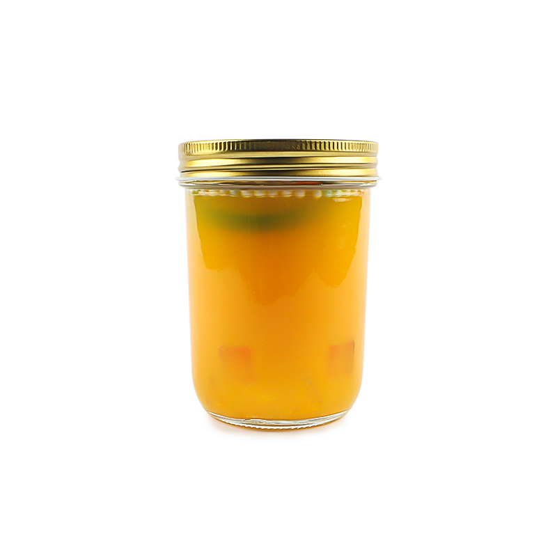 420ml Hot selling caviar glass storage jar honey jam recycled glass jar