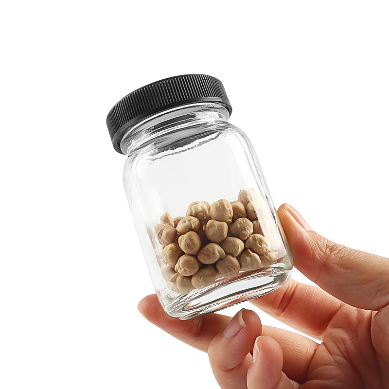 120 ml small glass jar with plastic lid