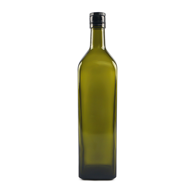 100ml 250ml 500ml 750ml 1000ml green color glass bottle food grade olive oil bottle with aluminum cap