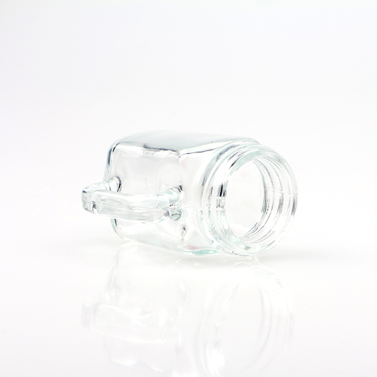 Food grade clear mini 50ml glass mason jar for candy with lid