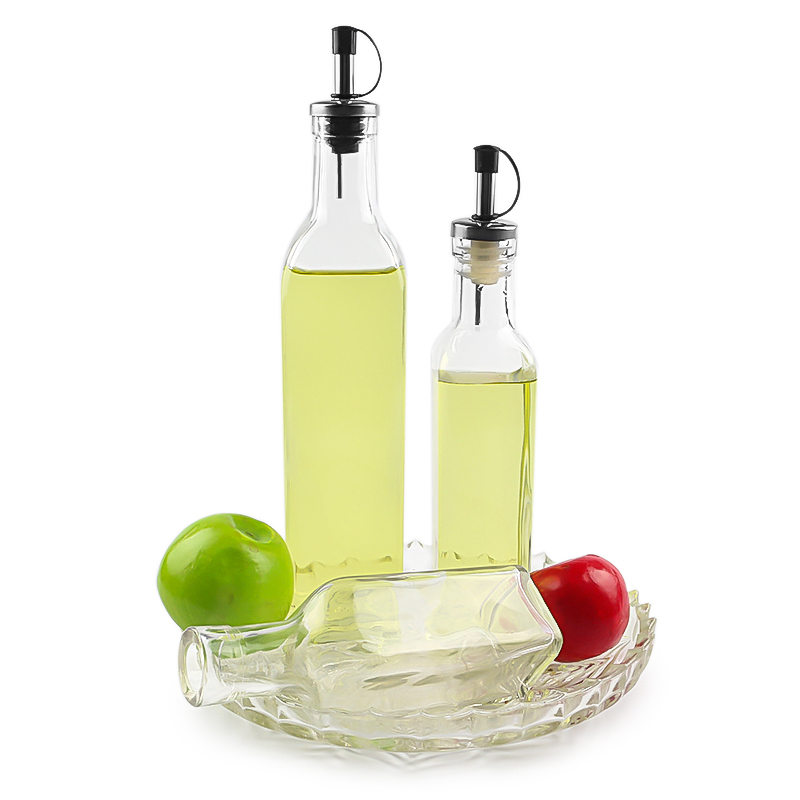 Wholesale 250ml 500ml 750ml green color glass bottle food grade olive oil bottle