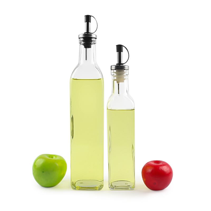 Wholesale 250ml 500ml 750ml green color glass bottle food grade olive oil bottle