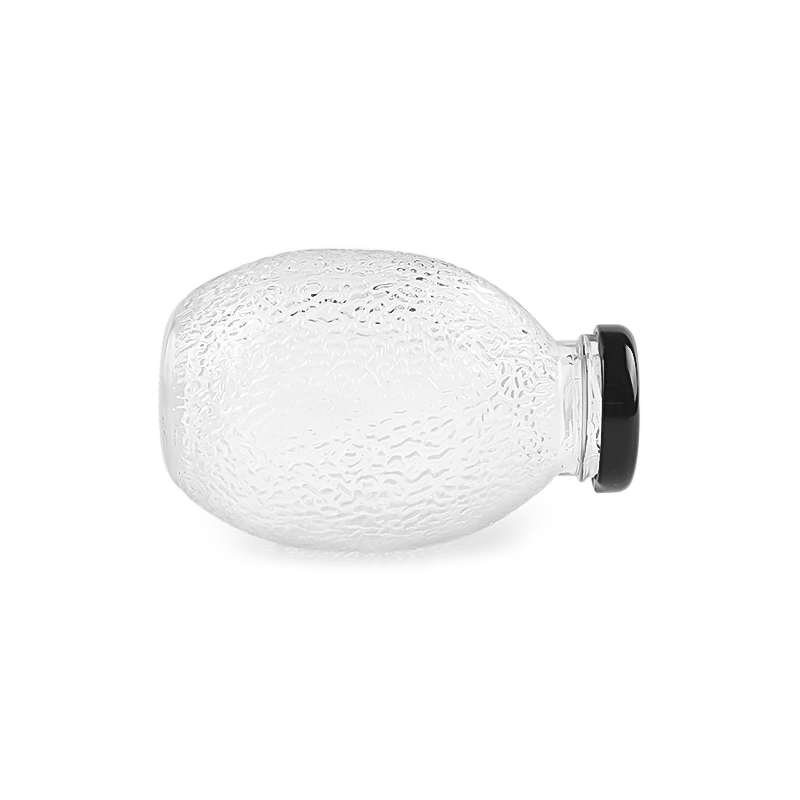 Hot Sale 250ml Ball shape Glass Beverage Bottle With Lid