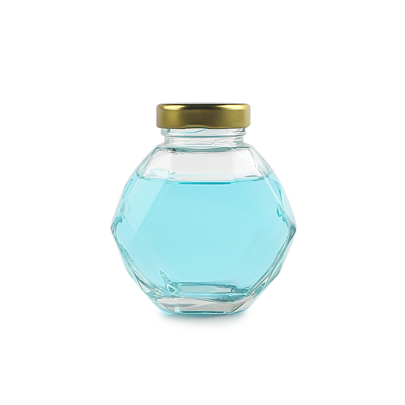 New products 180ml 380ml special shape glass jar for honey jam sauce wine beverage with tinplate cap