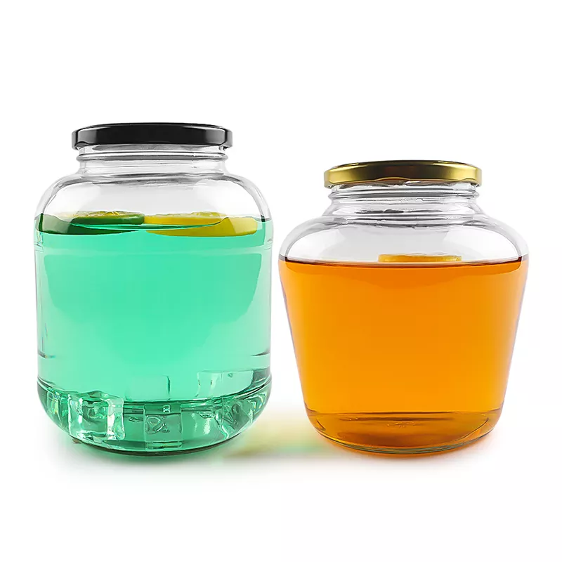 wholesale big glass storage jar 1200ml 1400ml pickled glass jar