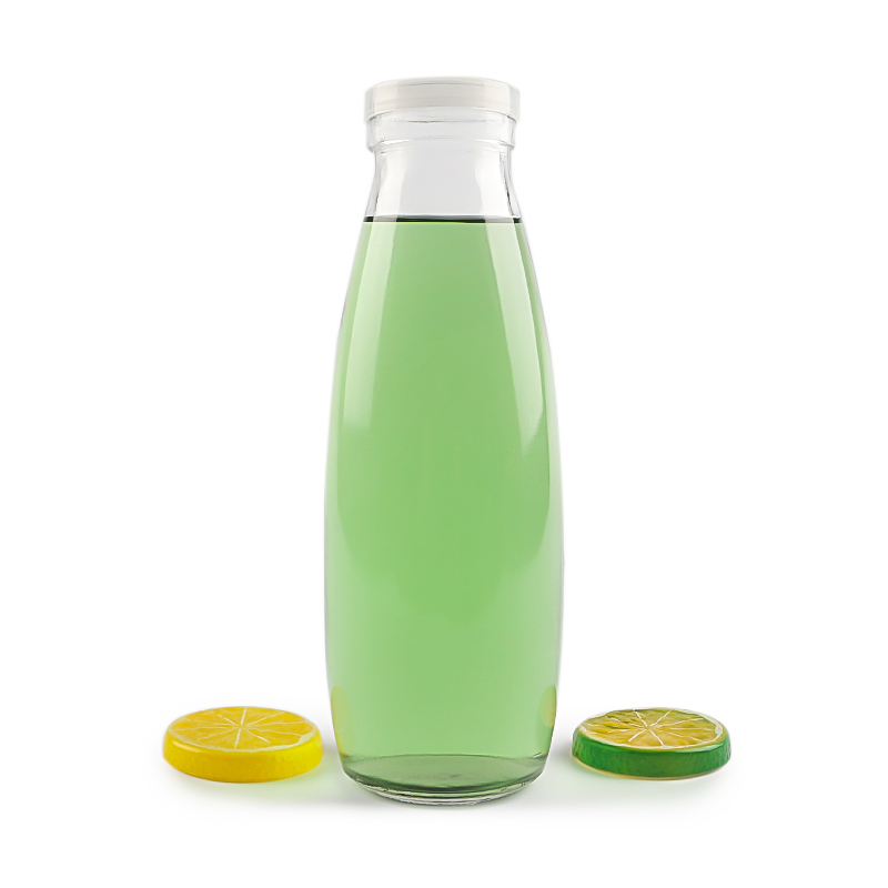 Empty 200ml 250ml 500ml 1000ml Clear Glass Milk Bottle With Plastic Lid