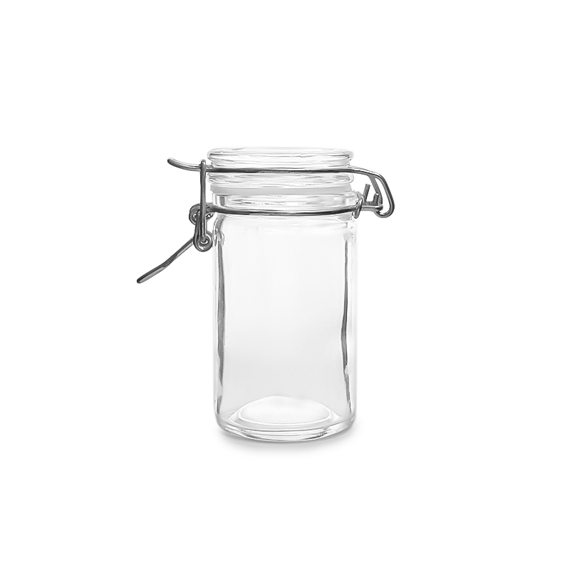 Different sizes 50ml 120ml 200ml 230ml 300ml 450ml clip glass jar oil food storage jar