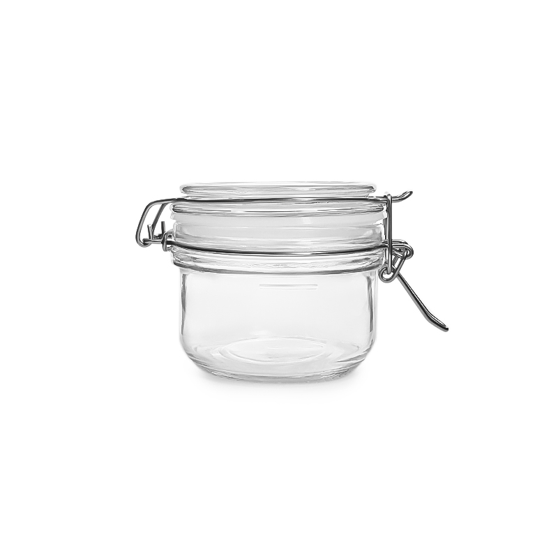 Different sizes 50ml 120ml 200ml 230ml 300ml 450ml clip glass jar oil food storage jar