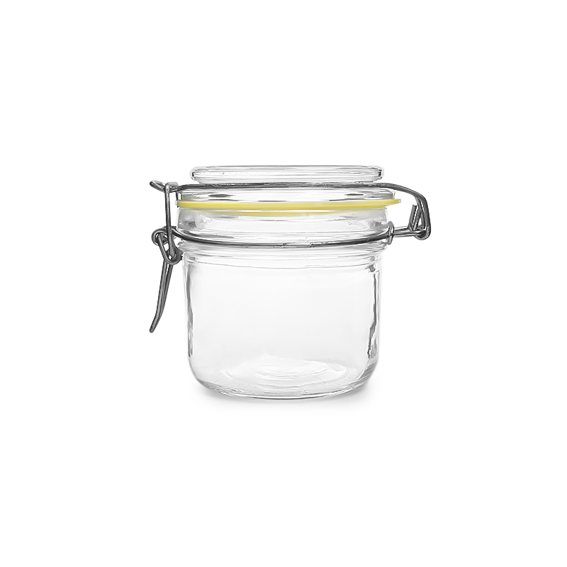 Different sizes 50ml 120ml 200ml 230ml 300ml 450ml clip glass jar oil food storage jar