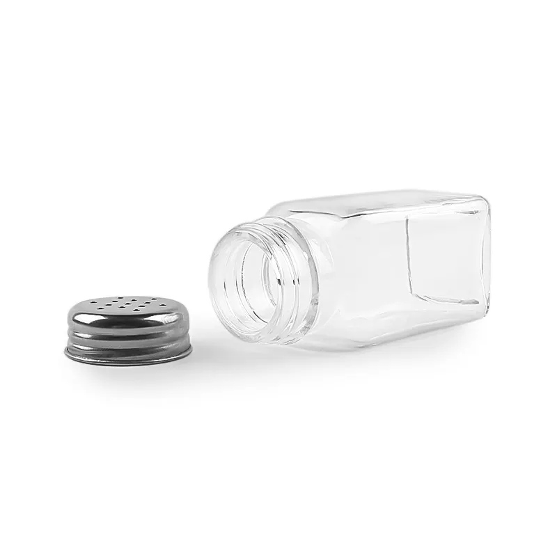 Barbecue 80ml 90ml empty glass spice jar salt pepper shaker jar for sale