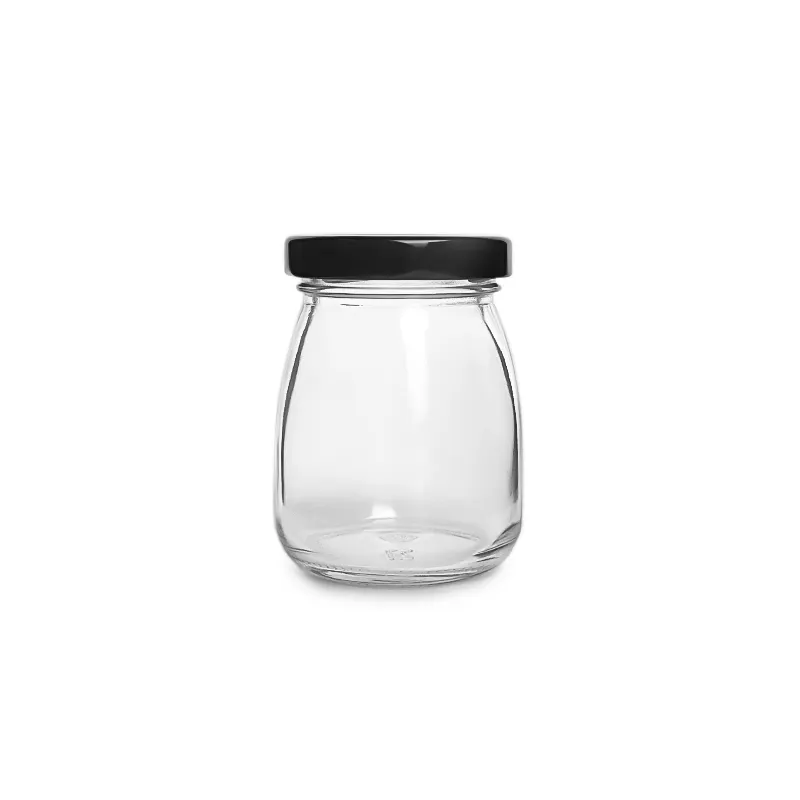 50ml 75ml 100ml 150ml 2oz 2.5oz 3oz 5oz small glass pudding jam container jar with sealed metal lid wholesale