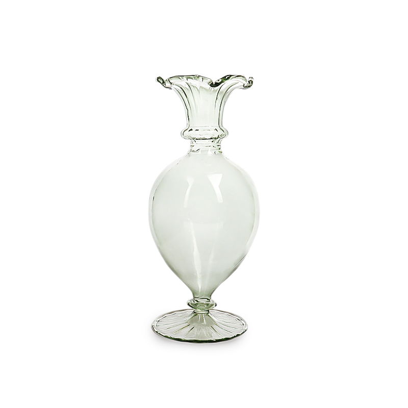 New Arrival Nordic geometric shaped glass vase hand blown glass bottle for flower