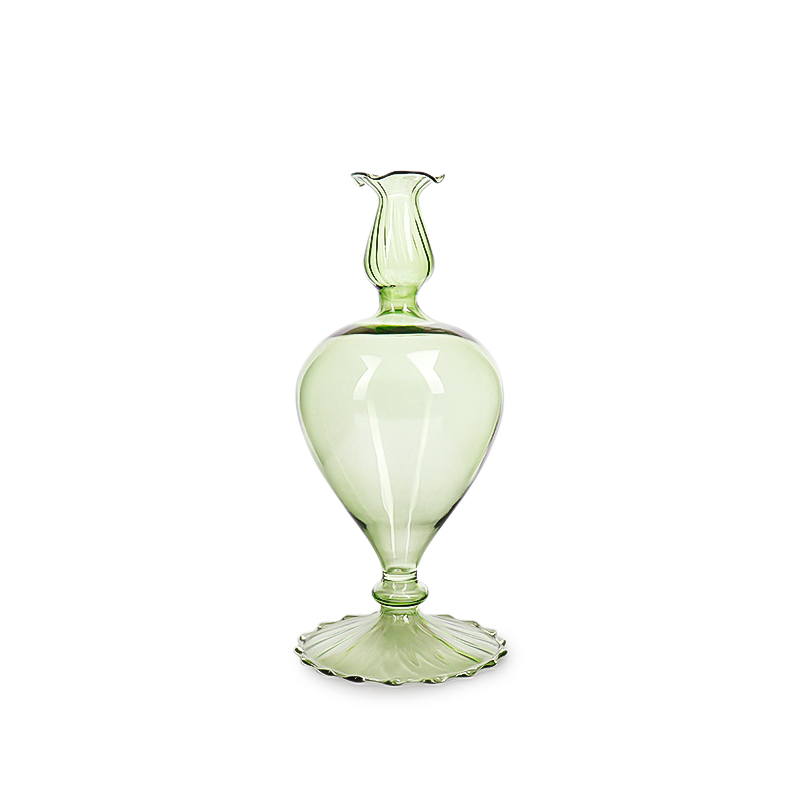 New Arrival Nordic geometric shaped glass vase hand blown glass bottle for flower