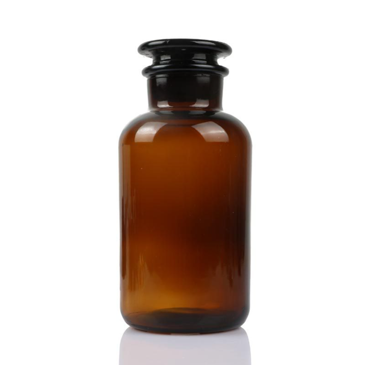 60ml 250ml 500ml1000ml amber large capacity glass jar apothecary glass bottle chemical reagent bottle with glass lid