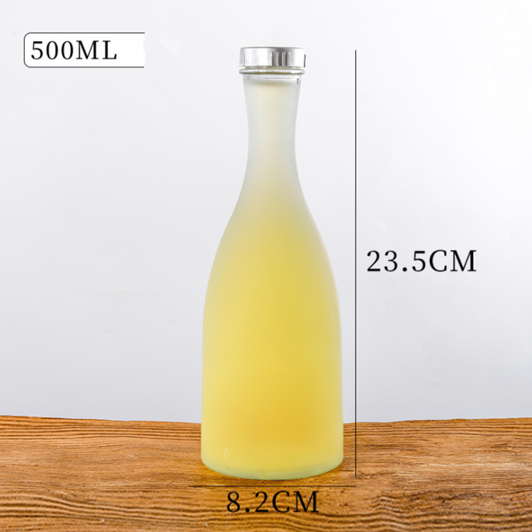 Wholesale 250ml Clear Frosted Beverage Juice Drinking Glass Bottle