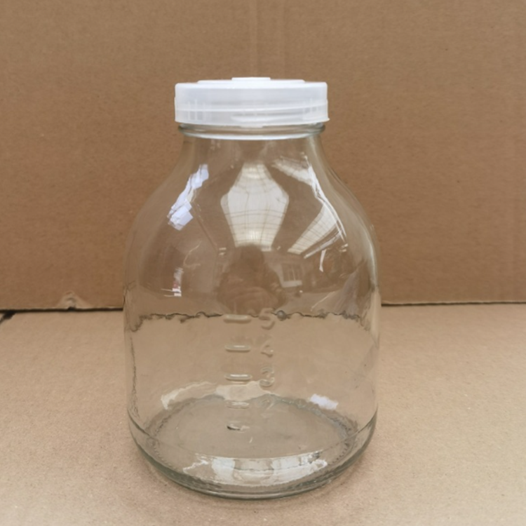 Wholesale 195ml 240ml 350ml 650ml glass plant tissue culture bottle with pet cover