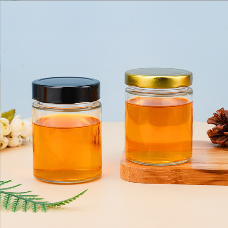 Wholesale 100ml140ml 200ml 280ml 380ml 500ml Food Storage Glass Jar Wide Mouth Transparent Round Shape Mason Jar with Metal Lid