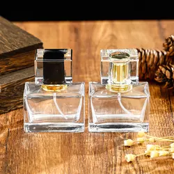 30ml Low Flat Square Perfume Glass Bottle Perfume Spray Glass Bottle