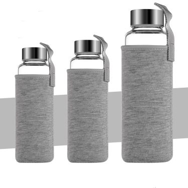 300ml 420ml 500ml Promotional Car Water Bottles with Black Sleeve Hot Sale