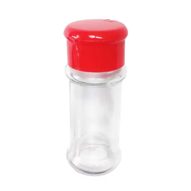 Round 70ml Clear Glass Pepper Seasoning Bottle With Plastic Cap