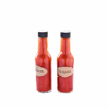 150ml 250ml Transparent Round Shape Chili Sauce Spice Seasonings Jam Glass Bottle with Black White Plastic Lid