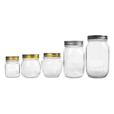 Glass Canning Jars With Regular Lids, Ideal for Jam, Honey, Wedding Favors, Shower Favors, DIY Spice Jars