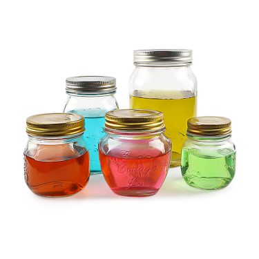 150ml 300ml 500ml 680ml glass mason jar with embossing and cap