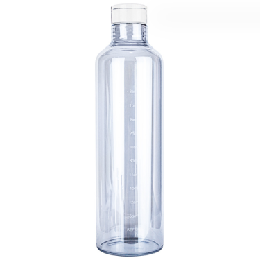 500ml Portable Borosilicate Waterbottle Outdoor Drink Bottle Transparent Glass Bottles for Water with Time Marker