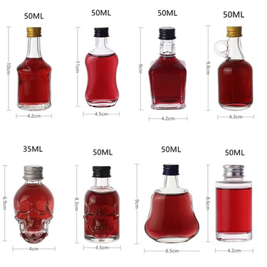 20ml 30ml 50ml mini spirits glass fermentation liquor gin bottles for spirits tasting wholesale