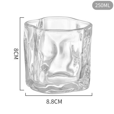 Custom creative irregular twist shaped shot dazzling bar glassware beer water mug whisky cup