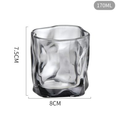 Custom creative irregular twist shaped shot dazzling bar glassware beer water mug whisky cup