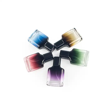 Wholesale Customize 30ml Colored Glass Flat Square Perfume Bottle with Spray Lid