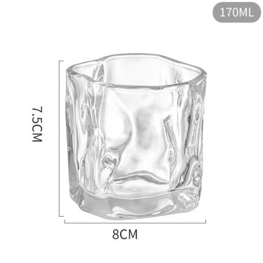 Custom creative irregular twist shaped shot dazzling bar glassware beer water mug whisky cup