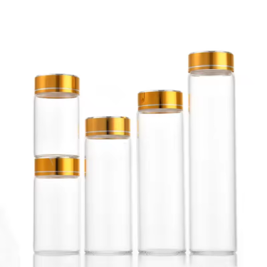 25ml-180ml high borosilicate glass medicine bottle capsule glass bottle with aluminum lid