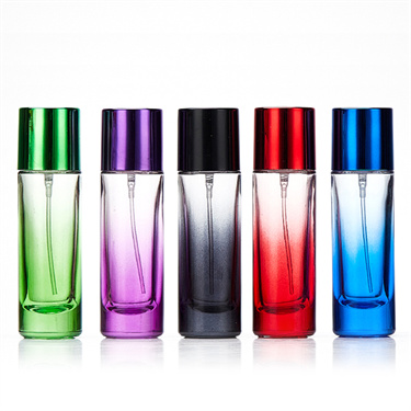 Modern design gradient colorful perfume glass bottles wholesale 20ml 30ml