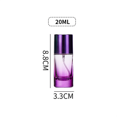 Modern design gradient colorful perfume glass bottles wholesale 20ml 30ml