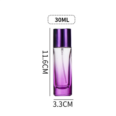 Modern design gradient colorful perfume glass bottles wholesale 20ml 30ml