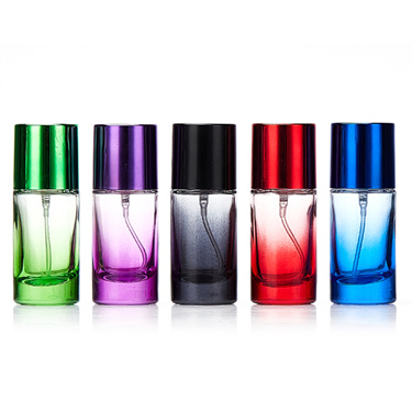 Modern design gradient colorful perfume glass bottles wholesale 20ml 30ml