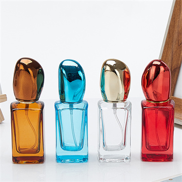 30ml 50ml colorful home car decor glass perfume bottle with sprayer mist lid wholesale