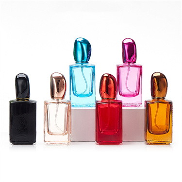 30ml 50ml colorful home car decor glass perfume bottle with sprayer mist lid wholesale