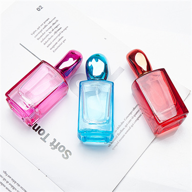 30ml 50ml colorful home car decor glass perfume bottle with sprayer mist lid wholesale