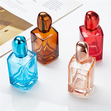 30ml 50ml colorful home car decor glass perfume bottle with sprayer mist lid wholesale