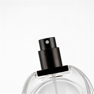 Empty Mini 30ml Frost Clear Grey Glass Spray Perfume Bottle With Black Cap