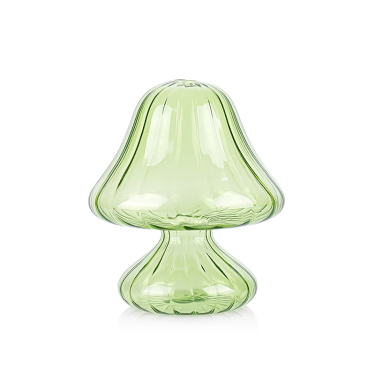 High Borosilicate Glass Material Decorative Mushroom Shape Glass Vase Customized Color Glass Bud Vase