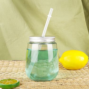 485ml High Quanlity Transparent Round Shape Juice Milkshake Yogurt Cold Soft Drink Glass Beverage Bottle with Metal Cap