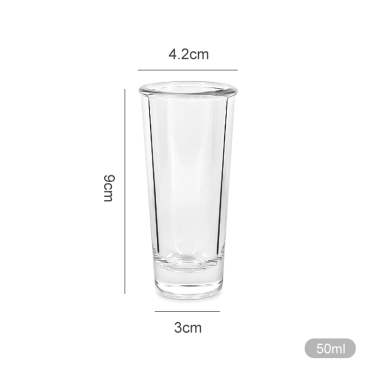 Wholesale Small 1.7oz 50ml Premium Party Creative Tequila Liquor Vodka Custom Logo Bullet Glasses Shot Glass Cup