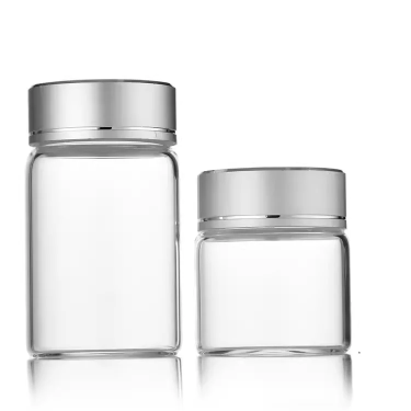 25ml-180ml high borosilicate glass medicine bottle capsule glass bottle with aluminum lid