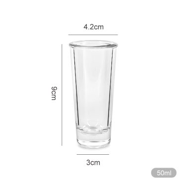 50ml 1.7oz Thick Base Clear Glass Cups Glassware for Party Club Bar Spirit Tasting Tool